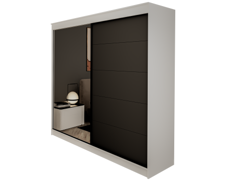 Dulap UC MP3, 200x60x200 cm, Alb/Antracit [4]