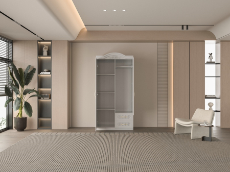 dulap 2 uși alb 100x50x200 cm [2]