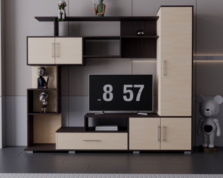 Living Pekin RO Wenge+Mesteacan 210x40x179 cm [1]