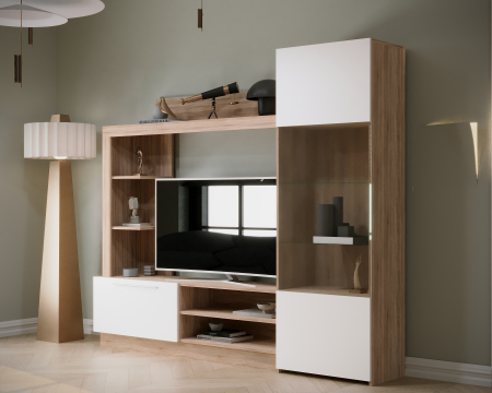 Living Trento Sonoma+Alb 204x35x177 cm [2]