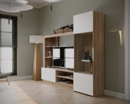 Living Trento Sonoma+Alb 204x35x177 cm [3]