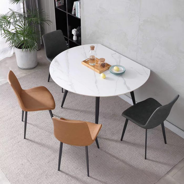 Mobila living - Masa dining 671 extensibila,marmura alba