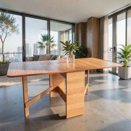 Mobila living - Masa Plianta Ro Cires 166x80x75 cm