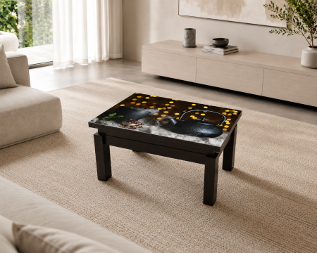 Mobila living - Masa Transformer Butterfly Print 8 Wenge