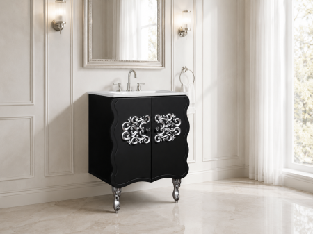 Masca chiuveta baie - Masca baie cu lavoar Temptation Negru 66x90x47 cm