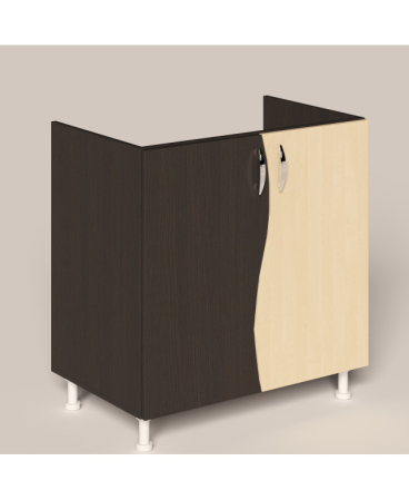 Mobila living - Masca chiuveta CIP S MDF , 80x47x82cm, wenge / mesteacan