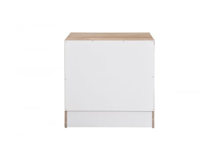 Noptiera Luna cu 2 sertare, culoare Alb+Sonoma, 50x40x50cm [4]