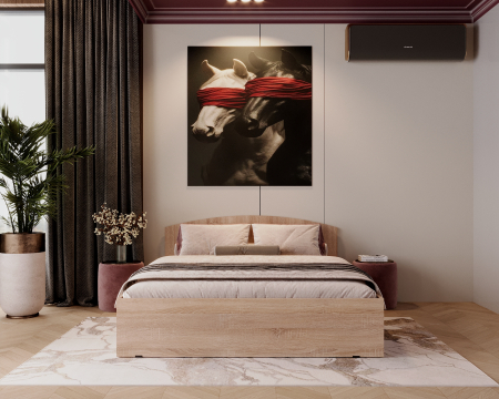 Pat dormitor - Pat Mijloc 160 Sonoma