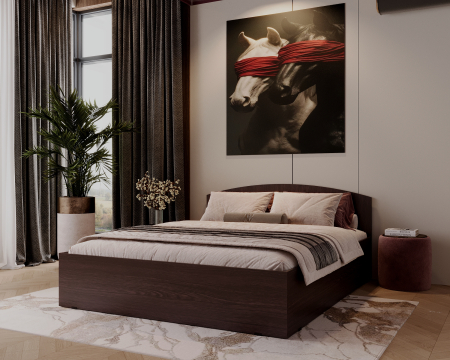 Pat dormitor - Pat Mijloc 160 Wenge