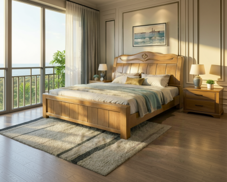 Mobila dormitor - Pat MU13 Mesteacan 160x200 cm