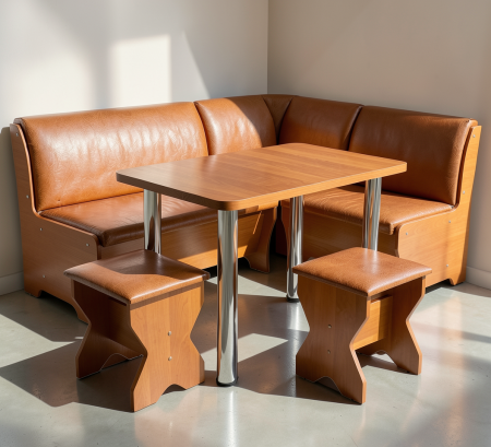 Coltare bucatarie - Set coltar bucatarie Tunis cu masa si 2 tabureti Cires