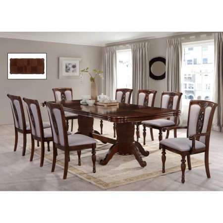 Mobila living - Set masa 3438C + 6 Scaune AC3438 + 2 Scaune AC3438AC NUC