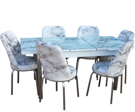 Mobila living - Set masa cu 6 scaune AYC 1