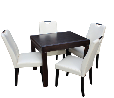 SET MASA KORS + 4 SCAUNE 6002, WENGE-CREM [1]