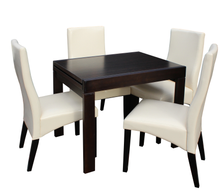 SET MASA KORS + 4 SCAUNE 6012, WENGE-CREM [1]