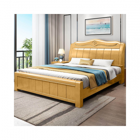 Dormitor complet - Set pat 160 + doua noptiere MU13, Mesteacan