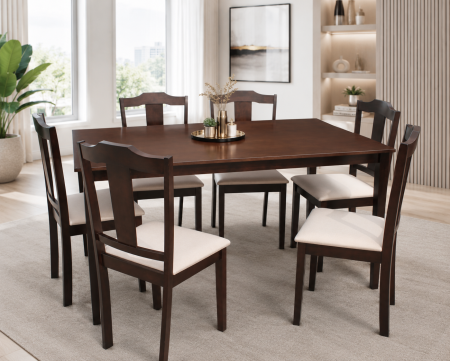Masa cu scaune living - Set RH7008T cu 6 RH159C Antique 150x90x76 cm