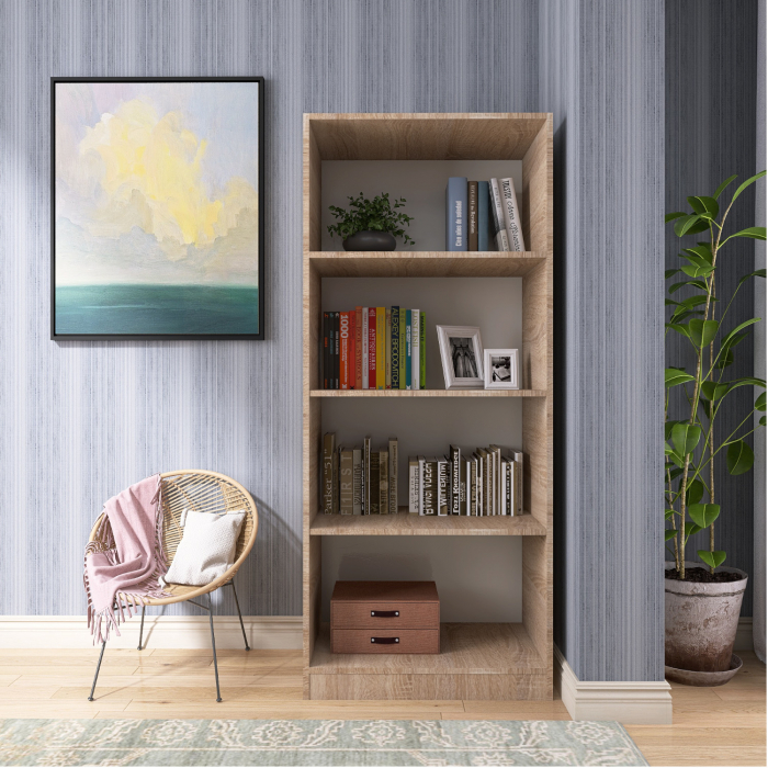 Biblioteca SKY 4 Rafturi, 175x80x40 cm, Culoare Sonoma, Pal 18mm [4]