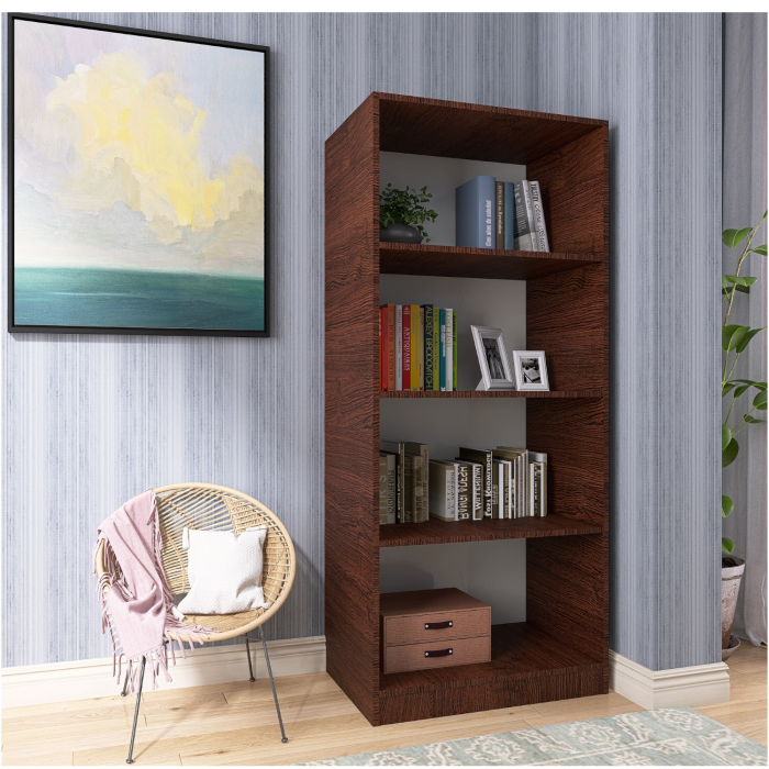 Biblioteca SKY 4 Rafturi, 175x80x40 cm, Culoare Wenge, Pal 18mm [3]