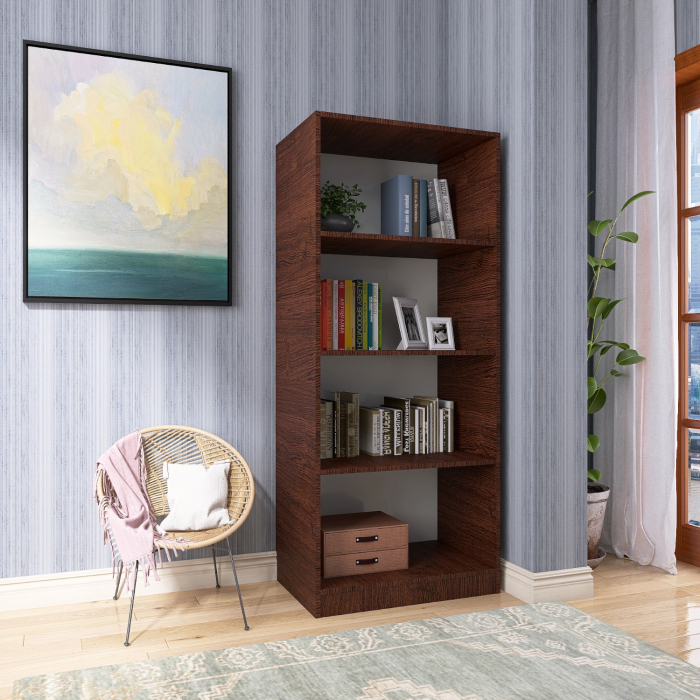 Biblioteca SKY 4 Rafturi, 175x80x40 cm, Culoare Wenge, Pal 18mm [2]