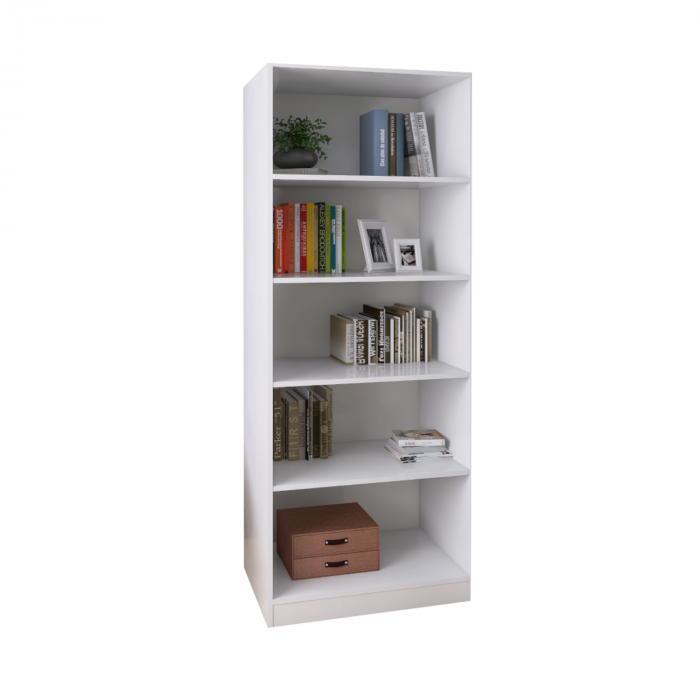 Biblioteca SKY 4 Rafturi, 200x80x40 cm, Culoare Alb, Pal 18mm [2]