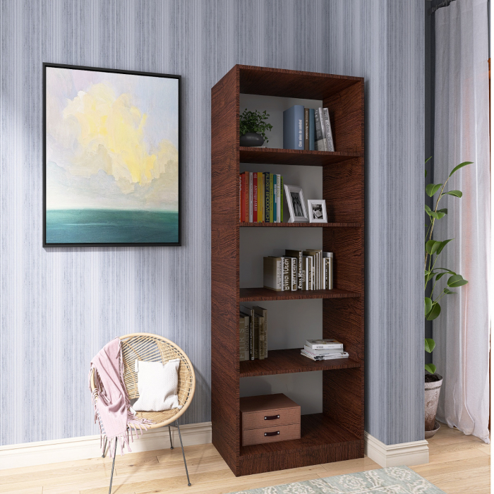 Biblioteca SKY 4 Rafturi, 200x80x40 cm, Culoare Wenge, Pal 18mm [3]