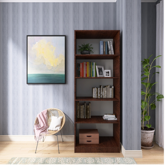 Biblioteca SKY 4 Rafturi, 200x80x40 cm, Culoare Wenge, Pal 18mm [2]