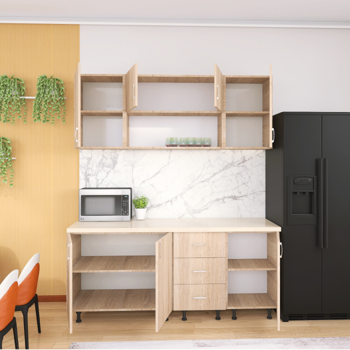 Bucatarie 160cm Lili , Culoare Sonoma, Material PAL 18mm, Blat Termorezistent 2.8 cm [3]