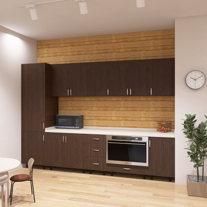 Bucatarie Claus 260 cm, Material PAL 18mm, Culoare Wenge, Blat termorezistent 2.8cm [2]