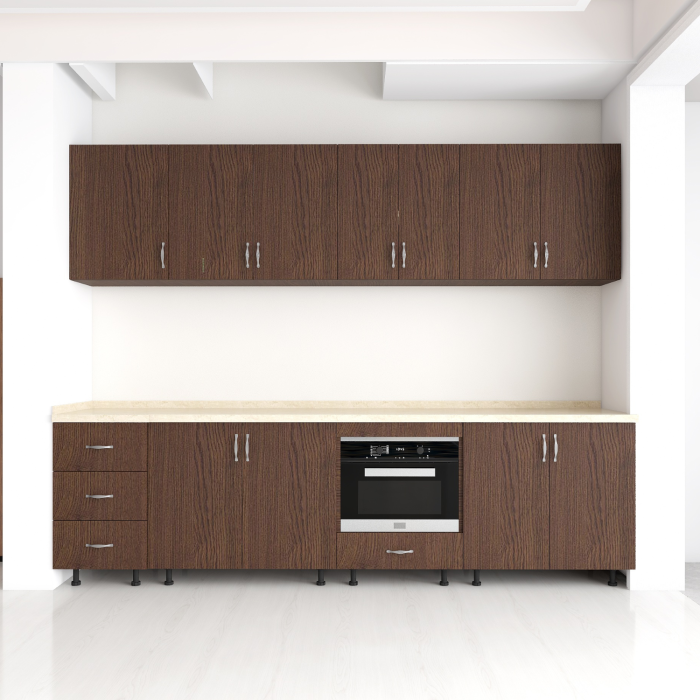 Bucatarie Modulara 260 cm, Picioare Reglabile, Material Pal 18mm, Culoare WENGE [4]