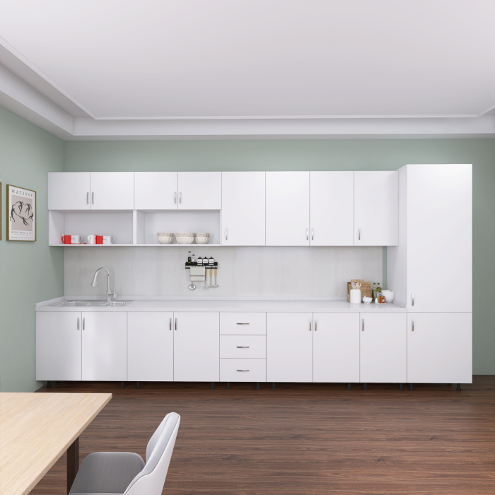 Bucatarie Modulara Mondo 360cm, Material Pal 18mm, Culoare Alb [3]