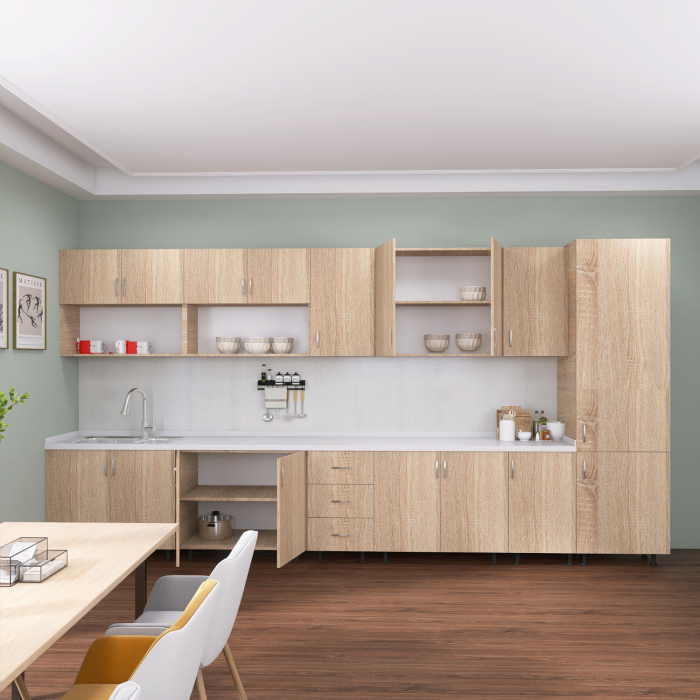 Bucatarie Modulara Mondo 360cm, Material Pal 18mm, Culoare Stejar Sonoma [4]