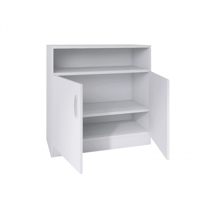 Comoda TV David, H80xA50xL80 cm, Material PAL18mm, Culoare Alb [3]