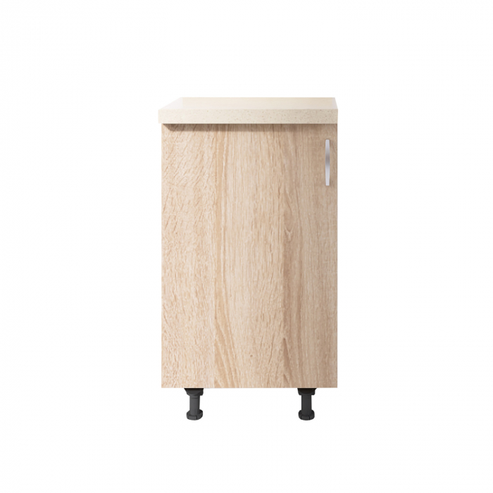 Corp Baza Bucatarie Cu Blat Termorezistent, L40cm x H90cm x A50cm, Culoare Sonoma, Pal 18mm [2]