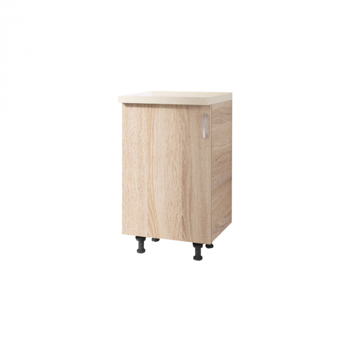 Corp Baza Bucatarie Cu Blat Termorezistent, L40cm x H90cm x A50cm, Culoare Sonoma, Pal 18mm [3]