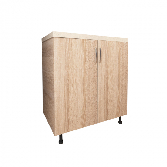 Corp Baza Bucatarie Cu Blat Termorezistent, L80cm x H90cm x A50cm, Culoare  Sonoma, Pal 18mm [1]