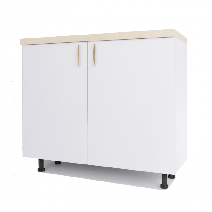 Corp Inferior Bucatarie 60x90x50 cm, Culoare Alb Mat, Pal 18mm [2]