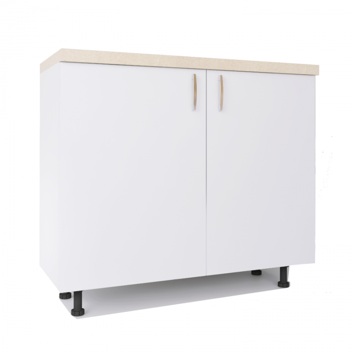 Corp Inferior Bucatarie 80x90x50 cm, Culoare Alb Mat, Pal 18mm [1]