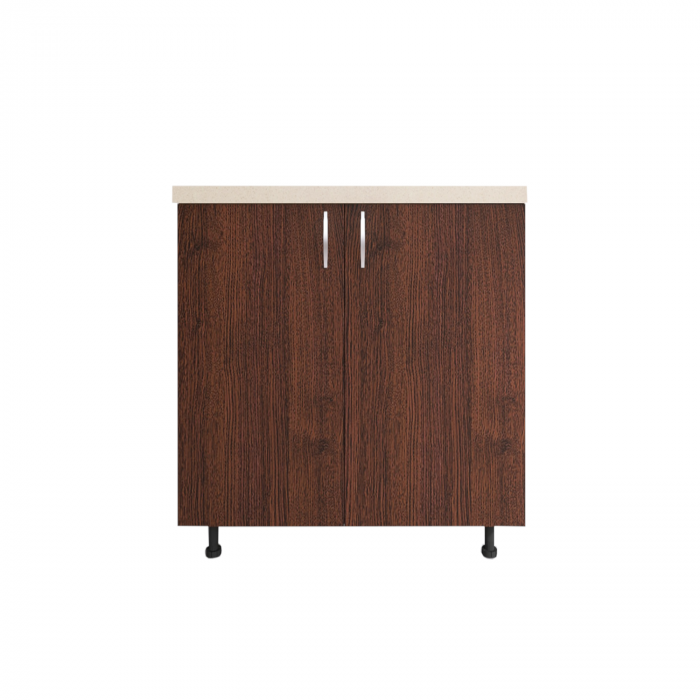 Corp Inferior Bucatarie L80 x H90 x A50 cm, Culoare Wenge Mat, Pal 18mm, Blat Termorezistent 2,8 cm [3]
