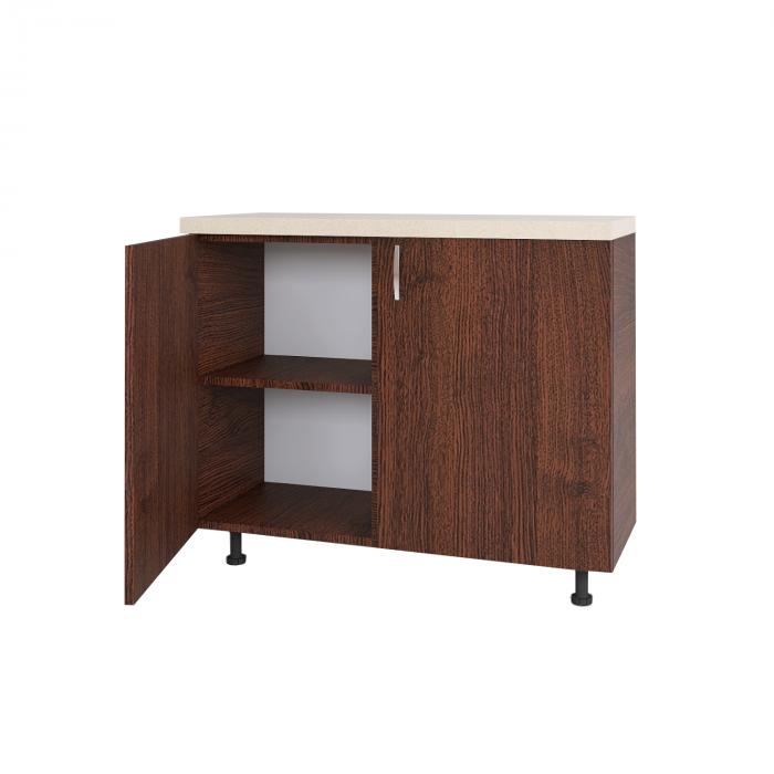 Corp Inferior Bucatarie L80 x H90 x A50 cm, Culoare Wenge Mat, Pal 18mm, Blat Termorezistent 2,8 cm [2]