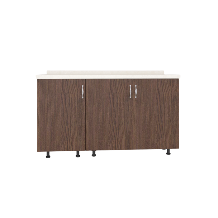 Corp Inferior Bucatarie cu 3 usi L100xA50xH90 cm, Culoare WENGE, Pal 18mm, Blat Termorezistent 2.8 cm [2]