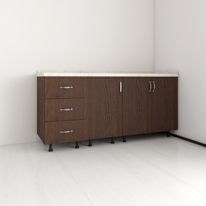 Corp Inferior Bucatarie, L140 x H90 x A50 cm, Wenge, Pal 18mm [2]