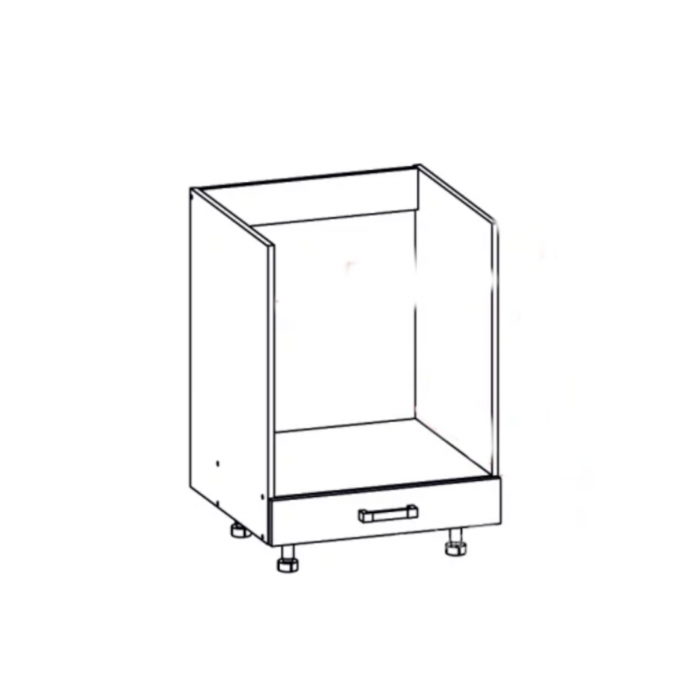 Corp Inferior Cuptor, L60xH90xA50cm, Material Pal 18mm, Culoare Alb [3]