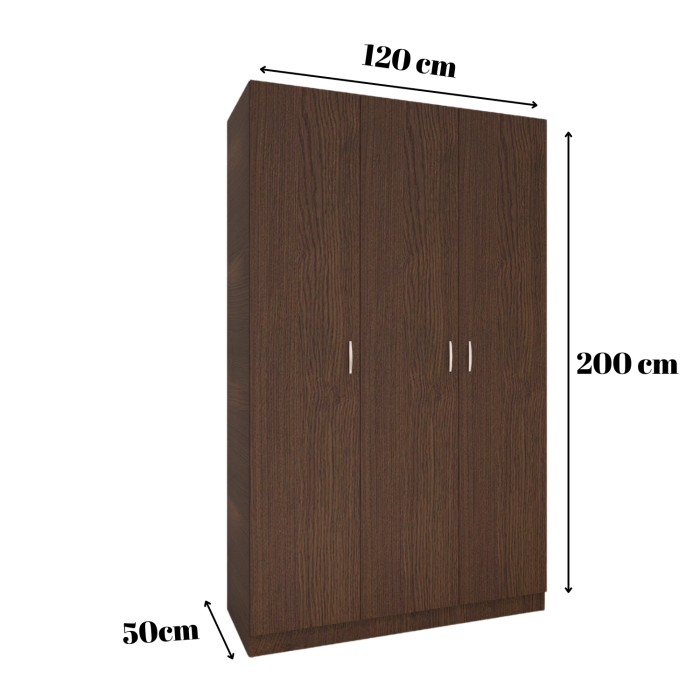 Dulap 3 usi GRANDE, H200xA50xL120cm,Culoare Wenge , Material Pal 18mm [3]