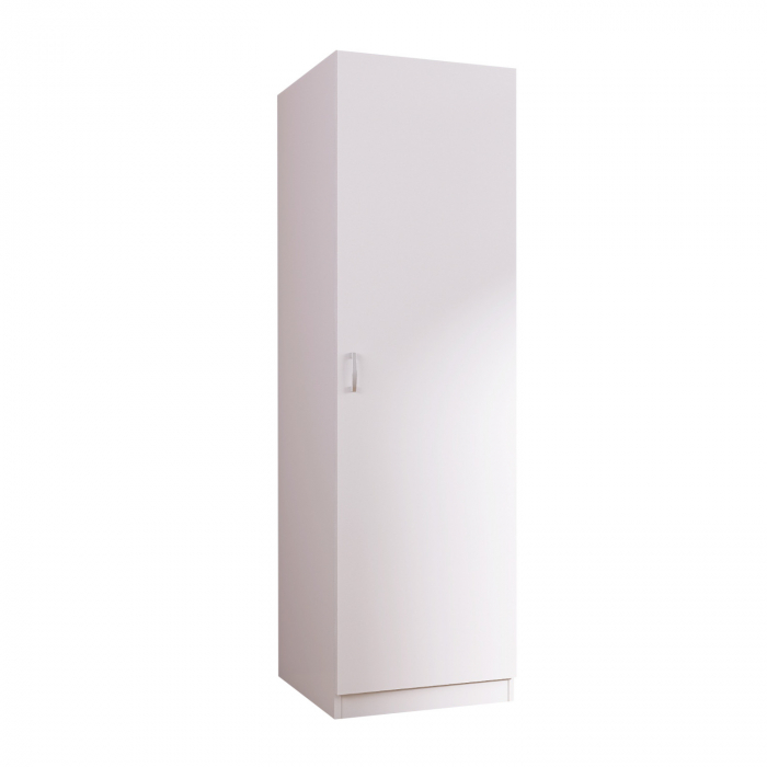 Dulap cu o usa cu bara haine, H200 x L50 x A50 cm, Material Pal 18mm, Culoare Alb [1]