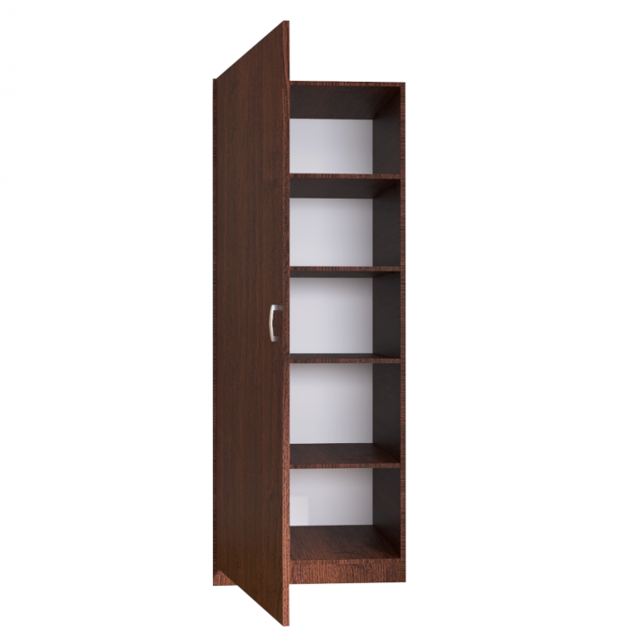 Dulap cu o usa cu rafturi, H200 x L50 x A50 cm, Material Pal 18mm, Culoare Wenge [3]
