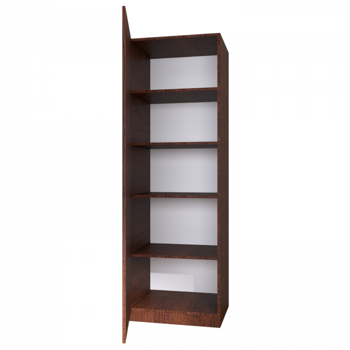 Dulap cu o usa cu rafturi, H200 x L50 x A50 cm, Material Pal 18mm, Culoare Wenge [2]