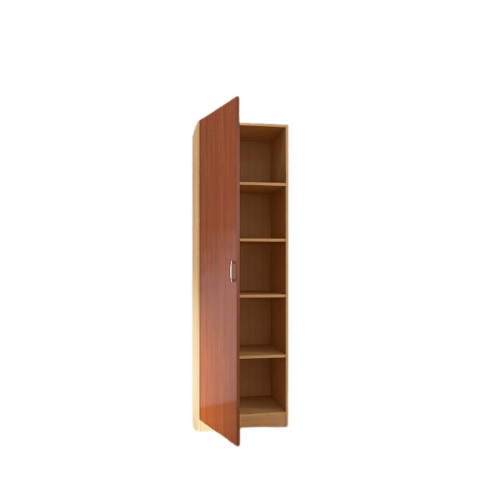 Dulap cu o usa cu rafturi, H200 x L50 x A50 cm, Material Pal 18mm, Culoare Wenge, Alb, Sonoma [2]