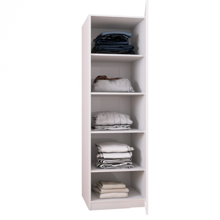 Dulap cu o usa cu rafturi ,H200 x L50 x A50 cm, Material Pal 18mm, Culoare Alb [2]