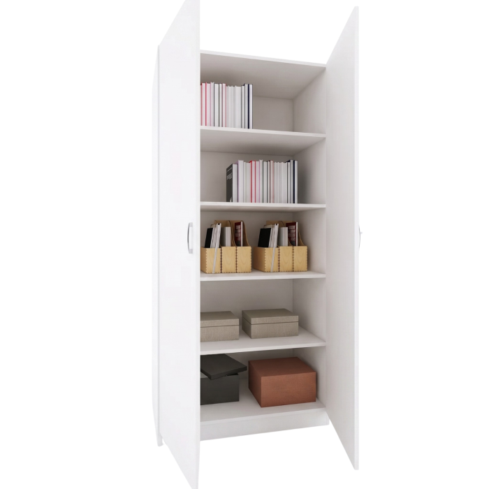 Sifonier cu 4 rafturi 200 x 80 x 50cm, Culoare Alb, Pal 18mm [2]
